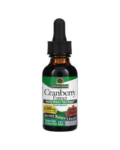 Экстракт клюквы, без спирта, 10000 мг, Cranberry Extract, Alcohol-Free, Nature's Answer, 30 мл