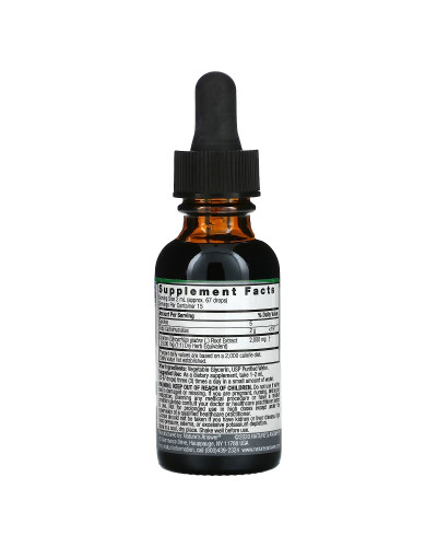 Корень солодки (Лакрицы), экстракт без спирта, 2000 мг, Licorice Root, Fluid Extract, Alcohol-Free, Nature's Answer, 30 мл