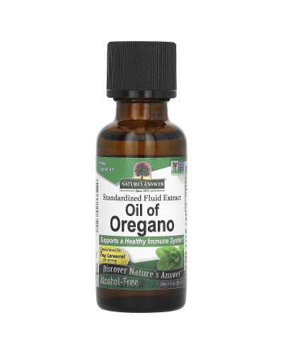 Масло орегано, без спирта, Oil of Oregano, Alcohol-Free, Nature's Answer, 30 мл