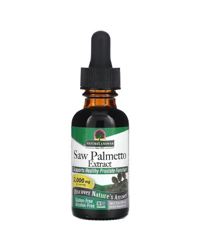 Экстракт Со Пальметто (Сереноя), 2000 мг, без спирта, Saw Palmetto Extract, Nature's Answer, 30 мл
