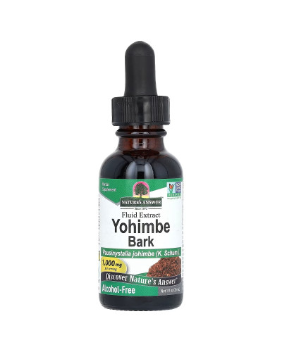 Екстракт кори йохімбе без спирту, 1000 мг, Yohimbe Bark, Nature's Answer, 30 мл