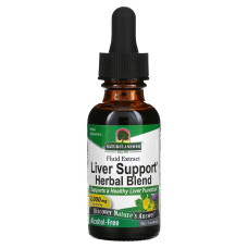 Экстракт трав для поддержки печени, без спирта, 2000 мг, Liver Support Herbal Blend, Nature's Answer, 30 мл