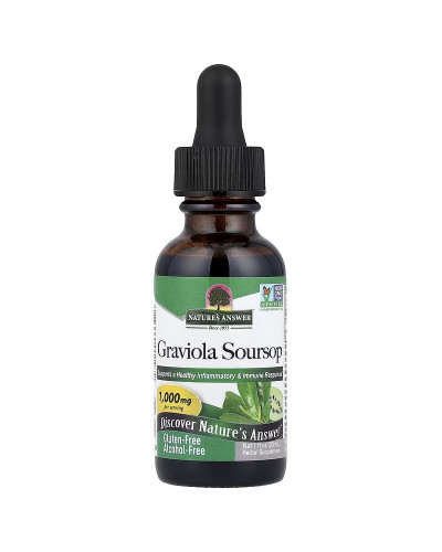 Гравиола саусеп, 1000 мг, Graviola Soursop, Nature's Answer, 30 мл