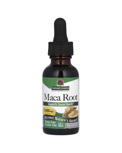 Мака, 1000 мг, без спирта, Maca Root, Alcohol-Free, Nature's Answer, 30 мл