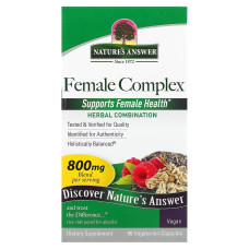 Женский травяной комплекс, 800 мг, Female Complex, Herbal Combination, Nature's Answer, 90 вегетарианских капсул