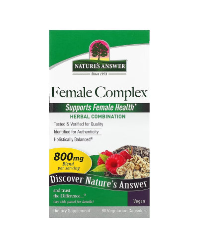 Жіночий трав'яний комплекс, 800 мг, Female Complex, Herbal Combination, Nature's Answer, 90 вегетаріанських капсул