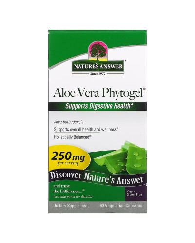 Алоэ вера фитогель, 250 мг, Aloe Vera Phytogel, Nature's Answer, 90 вегетарианских капсул