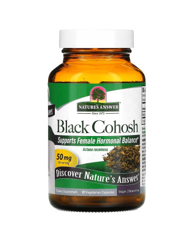 Клопогон, 50 мг, Black Cohosh, Full Spectrum Herb, Nature's Answer, 90 вегетарианских капсул