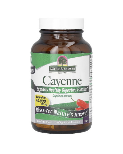 Кайенский перец, Cayenne, Nature's Answer, 90 вегетарианских капсул