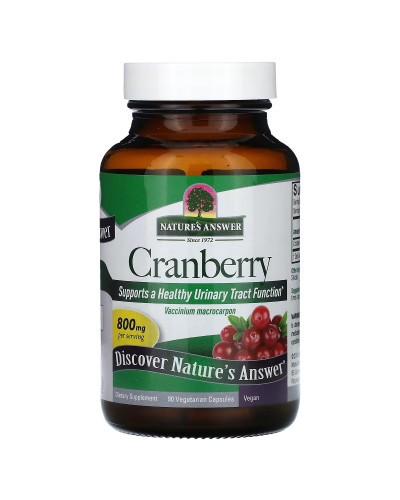 Клюква, 800 мг, Cranberry, Nature's Answer, 90 вегетарианских капсул