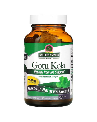 Готу кола, 950 мг, Gotu Kola, Nature's Answer, 90 вегетарианских капсул Готу кола, 950 мг, Gotu Kola, Nature's Answer, 90 вегетарианских капсул
