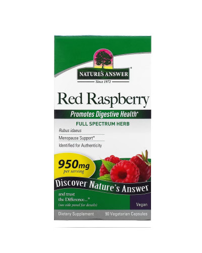 Червона малина, 950 мг, Red Raspberry, Nature's Answer, 90 вегетаріанських капсул