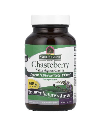 Витекс священный, 400 мг, Chasteberry, Vitex Agnus-Castus, Nature's Answer, 90 вегетарианских капсул Витекс священный, 400 мг, Chasteberry, Vitex Agnus-Castus, Nature's Answer, 90 вегетарианских капсул