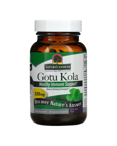 Готу кола, 330 мг, Gotu Kola, Healthy Immune Support, Nature's Answer, 60 вегетарианских капсул