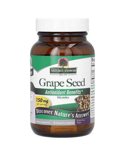 Виноградні кісточки, 150 мг, Grape Seed, Nature's Answer, 60 вегетаріанських капсул
