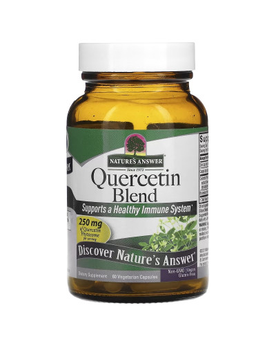 Кверцетин, 250 мг, Quercetin Blend, Nature's Answer, 60 вегетаріанських капсул Кверцетин, 250 мг, Quercetin Blend, Nature's Answer, 60 вегетаріанських капсул