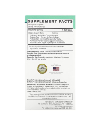 Мультиколлаген, Multi Collagen, Nature's Answer, 90 капсул