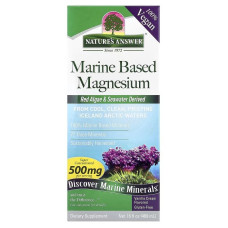 Магній на морській основі, 500 мг, ванлі, Marine Based Magnesium, Nature's Answer, 480 мл