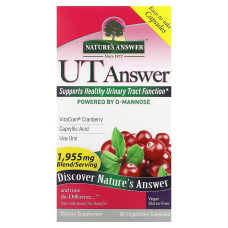 Здоровье мочевыводящих путей, UT Answer, Nature's Answer, 90 вегетарианских капсул