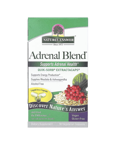 Здоров'я надниркових залоз, Adrenal Blend, Nature's Answer, 90 вегетаріанських капсул