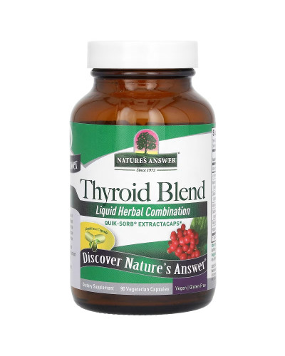 Смесь для щитовидной железы, Thyroid Blend, Nature's Answer, 90 вегетарианских капсул Смесь для щитовидной железы, Thyroid Blend, Nature's Answer, 90 вегетарианских капсул
