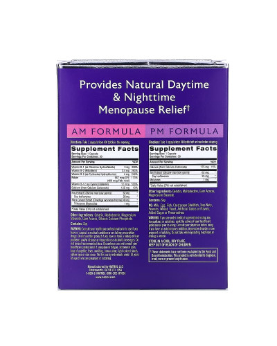 УЦІНКА Повний комплекс для полегшення Менопаузі, Complete Balance, Menopause Relief, Natrol, дві баночки по 30 капсул у шкірній (м'ята коробка)