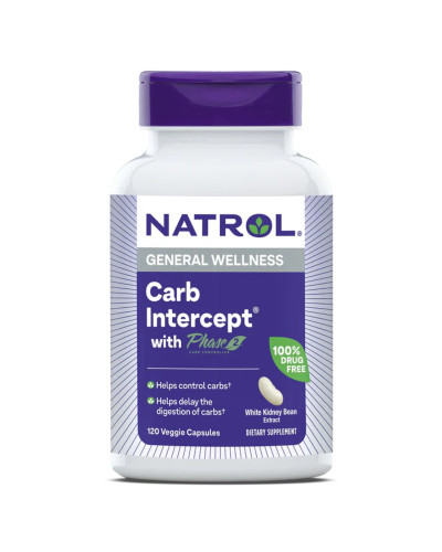 Блокатор углеводов Фаза 2, Carb Intercept из Phase 2 Carb Controller, Natrol, 120 растительных капсул