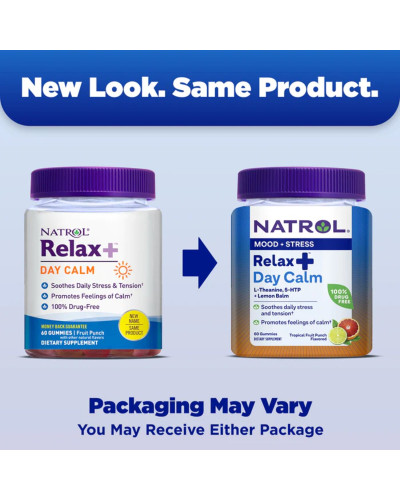 Розслаблення та спокій, смак фруктів, Relax+, Day Calm, Natrol, 60 жувальних цукерок Розслаблення та спокій, смак фруктів, Relax+, Day Calm, Natrol, 60 жувальних цукерок