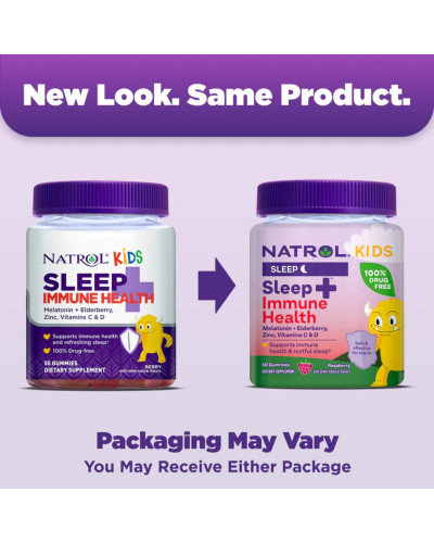 Здоровый сон и иммунитет для детей, вкус ягод, Kids, Sleep + Immune Health, Natrol, 50 жевательных конфет Здоровый сон и иммунитет для детей, вкус ягод, Kids, Sleep + Immune Health, Natrol, 50 жевательных конфет