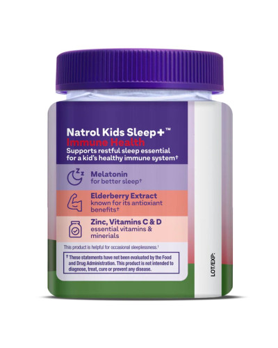 Здоровый сон и иммунитет для детей, вкус ягод, Kids, Sleep + Immune Health, Natrol, 50 жевательных конфет Здоровый сон и иммунитет для детей, вкус ягод, Kids, Sleep + Immune Health, Natrol, 50 жевательных конфет