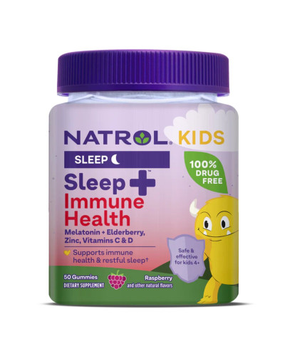 Здоровый сон и иммунитет для детей, вкус ягод, Kids, Sleep + Immune Health, Natrol, 50 жевательных конфет Здоровый сон и иммунитет для детей, вкус ягод, Kids, Sleep + Immune Health, Natrol, 50 жевательных конфет