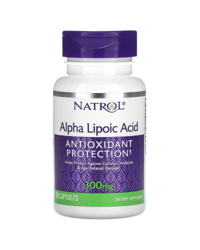 Альфа-ліпоєва кислота, 300 мг, Alpha-Lipoic Acid, Natrol, 50 капсул
