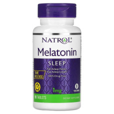 Мелатонин с замедленным высвобождением, 1 мг, Melatonin, Time Release, Natrol, 90 таблеток
