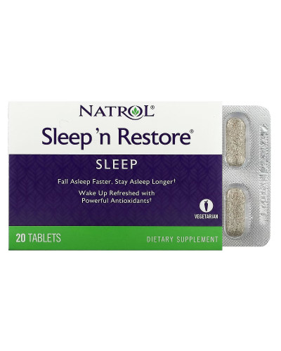 Відновлення сну, Sleep'n Restore, Natrol, 20 таблеток
