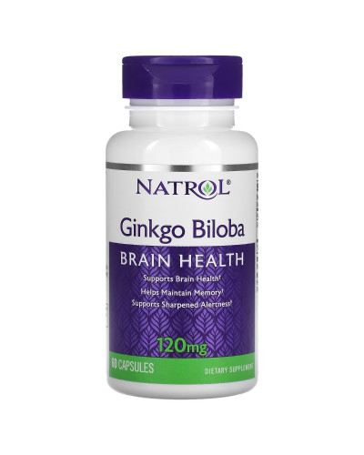 Гинкго Билоба, 120 мг, Ginkgo Biloba, Natrol, 60 капсул