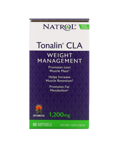 Конъюгированная Линолевая Кислота, (КЛК), Tonalin CLA, 200 мг, Natrol, 60 гелевых капсул
