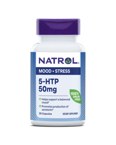 5-HTP (Гідрокситриптофан), 50 мг, 5-HTP, Natrol, 30 капсул
