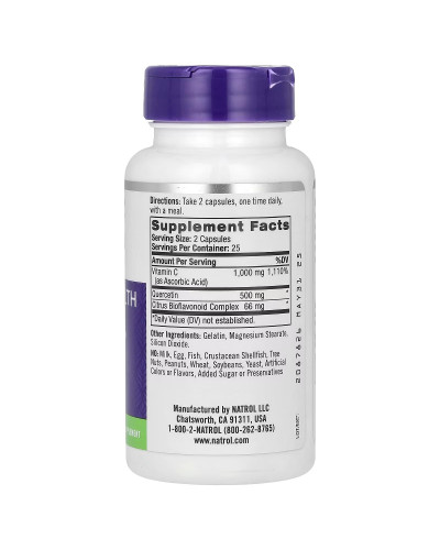 Кверцетин, Quercetin Complex, Natrol, 50 капсул Кверцетин, Quercetin Complex, Natrol, 50 капсул