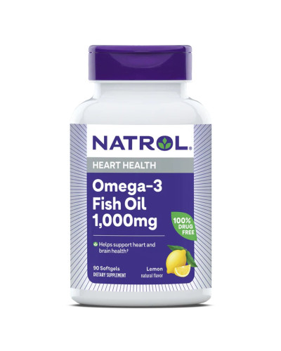 Омега-3 Риб'ячий Жир, 1000 мг, Omega-3 Fish Oil, Natrol, 90 желатинових капсул
