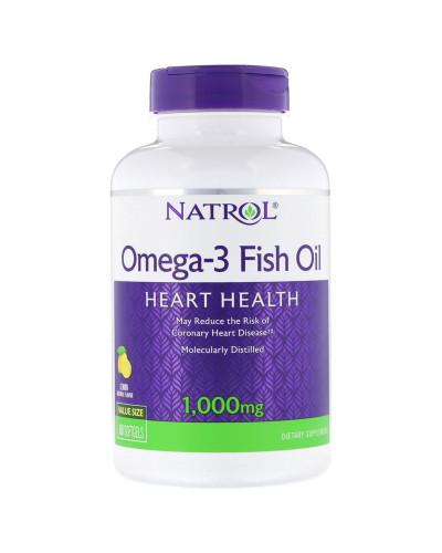 Омега-3 Риб'ячий Жир, 1000 мг, Omega-3 Fish Oil, Natrol, 60 желатинових капсул