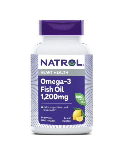 Омега-3 Риб'ячий Жир, 1200 мг, Omega-3 Fish Oil, Natrol, 60 желатинових капсул