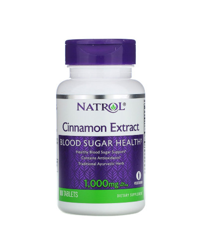Екстракт Кориці, 1000 мг, Natrol, 80 таблеток