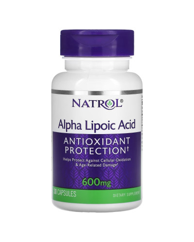 Альфа-ліпоєва кислота, 600 мг, Alpha-Lipoic Acid, Natrol, 30 капсул