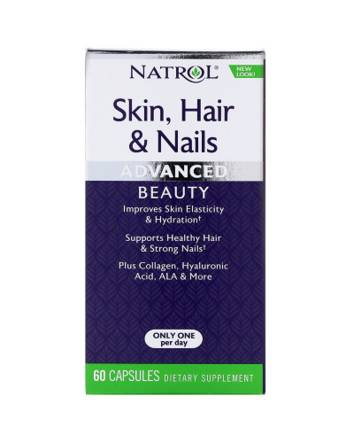 Комплекс для Здоров'я  Волосся, Шкіри і Нігтів, Advanced Beauty, Natrol, 60 капсул