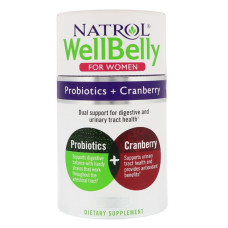 Пробиотики + Клюква, Для Женщин, WellBelly, Natrol, 30 капсул