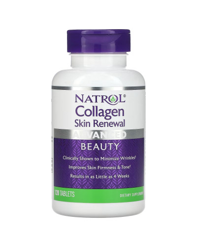Колаген для відновлення шкіри, Collagen Skin Renewal, Natrol, 120 таблеток