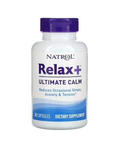 Глибокий спокій та врівноваженість, Relax+, Ultimate Calm, Natrol, 30 капсул Глибокий спокій та врівноваженість, Relax+, Ultimate Calm, Natrol, 30 капсул