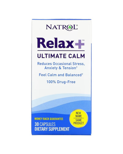 Глибокий спокій та врівноваженість, Relax+, Ultimate Calm, Natrol, 30 капсул