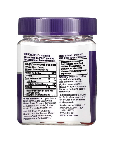 УЦІНКА Мелатонін для дітей від 4 років, 1 мг, смак ягід, Melatonin, Ages 4+, Natrol, 90 жувальних цукерок (вм'ятина) УЦІНКА Мелатонін для дітей від 4 років, 1 мг, смак ягід, Melatonin, Ages 4+, Natrol, 90 жувальних цукерок (вм'ятина)