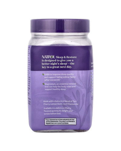Здоровий сон та відновлення, без мелатоніну, смак вишні, Sleep & Restore, Natrol, 60 жувальних цукерок
